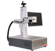 20W Desktop Fiber Laser Machine 100kHz Air Cooling With Pc Raycus MAX